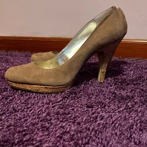 Alfani suede and cork heels. 11M